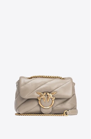 Mini Love Bag Puff Maxi prešita usnjena torbica