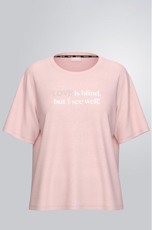 Majica z napisom in okrasnimi kamenčki