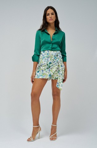 SALSA JEANS Satin shirt Green 4
