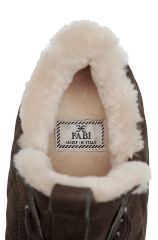 FABI Quilted leather sneakers Brown 5