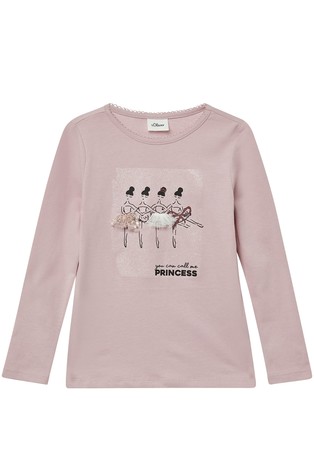 Cotton long sleeve shirt with print