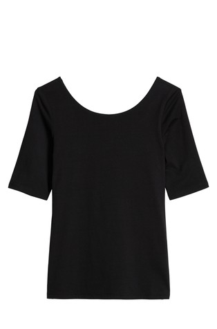 Slim fit majica iz raztegljivega bombažnega jerseya