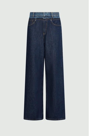 Jeans hlače s širokimi hlačnicami
