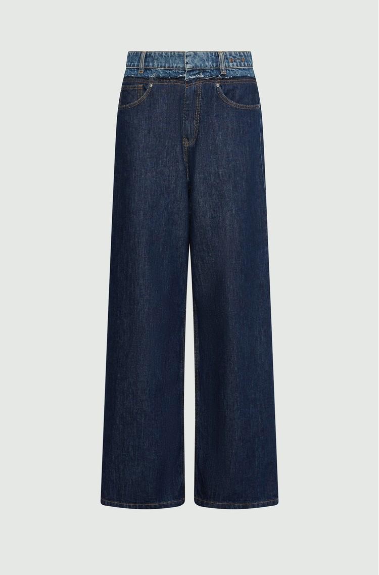 MARELLA Jeans hlače s širokimi hlačnicami Modra - Blue 