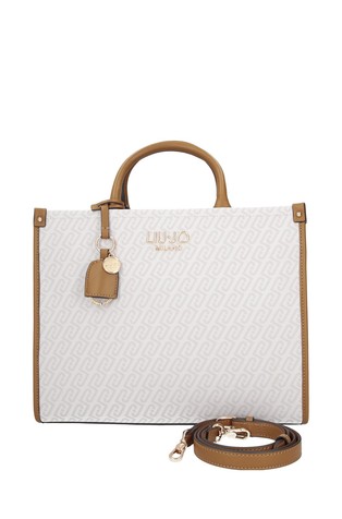 Logo handbag with charm