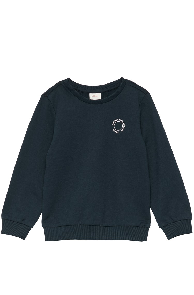 S.OLIVER Sweatshirt with small print detail Dark Blue 