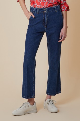 Jeans hlače z zvončastimi hlačnicami