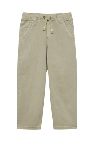 Relaxed fit bombažne hlače z elastičnim pasom