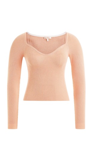 Sweetheart neck sweater