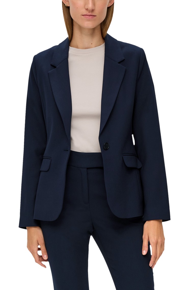 S.OLIVER Viscose blend blazer Blue 