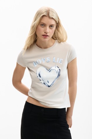 Boys Lie regular fit T-shirt with heart