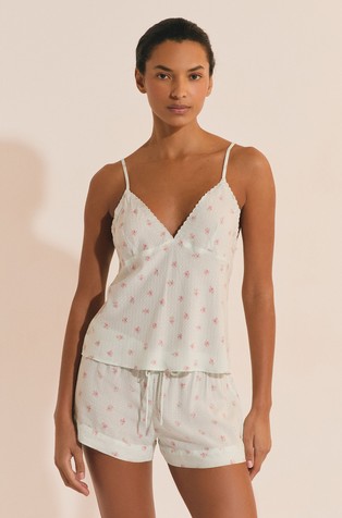 Olivya zgornji del pižame z naramnicami in cvetličnim vzorcem