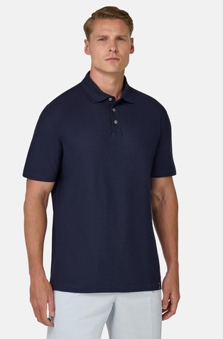 Cotton Crepe Jersey Polo Shirt