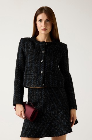 Tweed jacket with lurex
