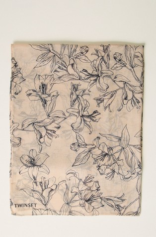 Floral print kefiah