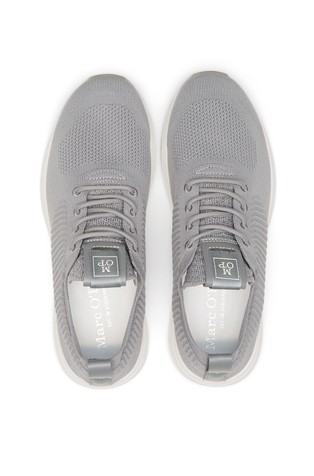 MARC O'POLO Knitted sneakers made from recycled polyester Grey 4