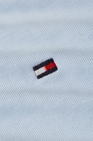 TOMMY HILFIGER Pulover s kapuco in vezeno logo zastavico Modra - Light Blue 5