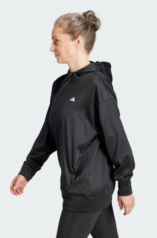 ADIDAS Game and Go pulover s kapuco in flisirano notranjostjo Črna - Black 2
