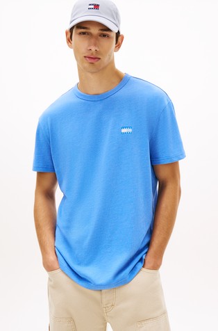 Majica s kratkimi rokavi iz jerseya z našitkom