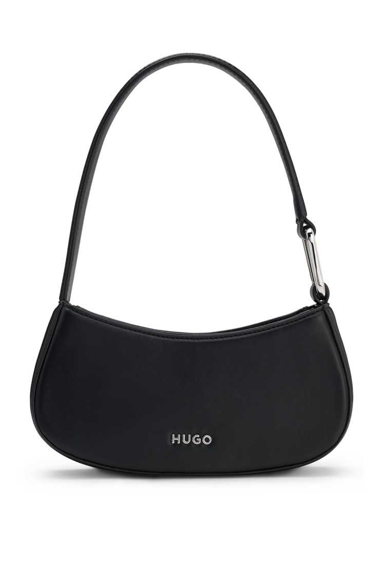 HUGO BOSS Hobo torbica iz umetnega usnja Črna - Black 