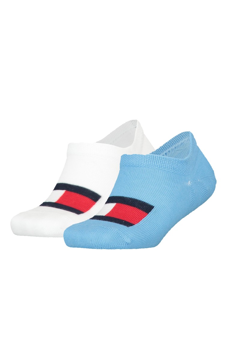 TOMMY HILFIGER Paket 2 parov stopalk z zastavo Večbarvna - Multi 