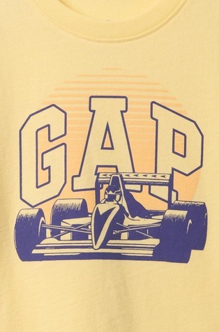 GAP Gap logo majica s kratkimi rokavi za malčke Rumena - Pale Banana 12-0824Tcx 3