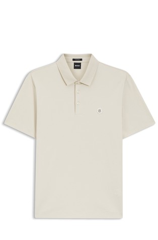 Polo majica iz merceriziranega bombaža z dvojnim B monogramom