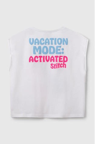 BENETTON Lilo &amp; Stitch ©Disney majica brez rokavov Bela - White 2