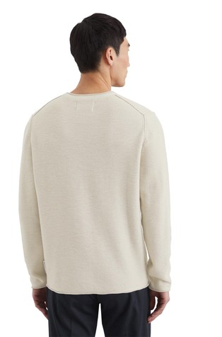 MARC O'POLO Pleten pulover iz organskega bombaža in lana Siva -  Gray Silk 2