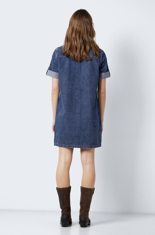NOISY MAY NMNEW kratka denim obleka Modra - Medium Blue 2