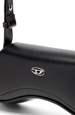 DIESEL Play crossbody bag in semi gloss leather Black 5