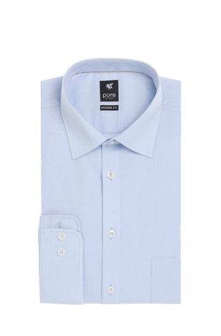 PURE H.TICO Modern fit City srajca z dolgimi rokavi Modra - Blue 3