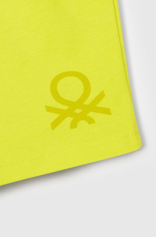 BENETTON Kratke hlače iz jersey tkanine Rumena - Neon Yellow 3