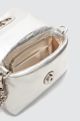 LIU JO Foil-effect LaPuffy bag Silver 5