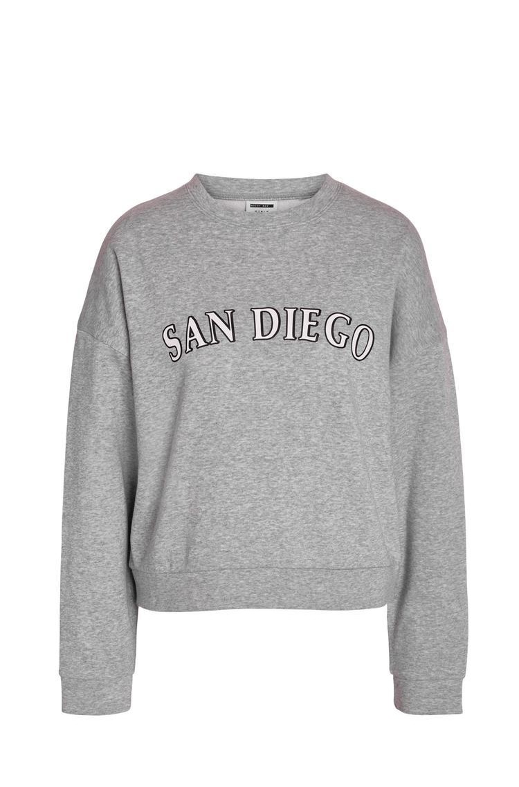 NOISY MAY NMARYA relaxed fit sweatshirt Light Grey Melange 