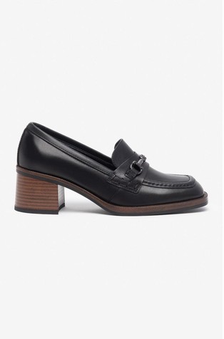 Usnjeni loafer čevlji s peto