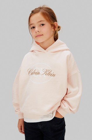 Boxy fit logo pulover s kapuco