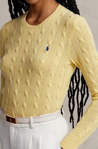 POLO RALPH LAUREN Cable Wool-Cashmere Crewneck Sweater | Emporium