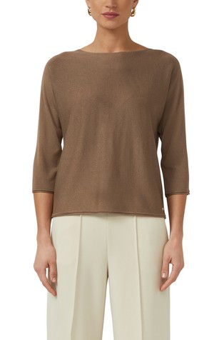 Tanek pleten pulover s svetlečimi vlakni