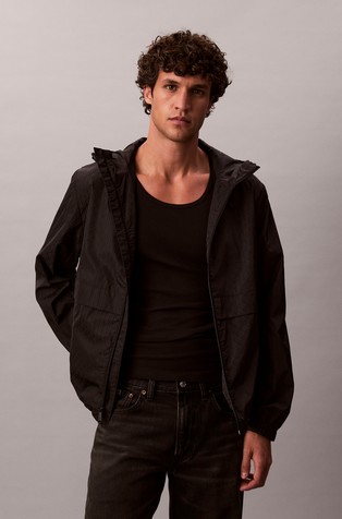 Monogram Technical Windbreaker With Hood