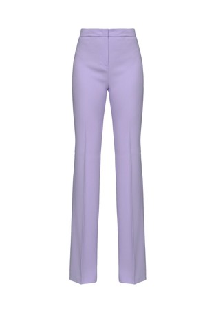 Stretch crepe flared trousers
