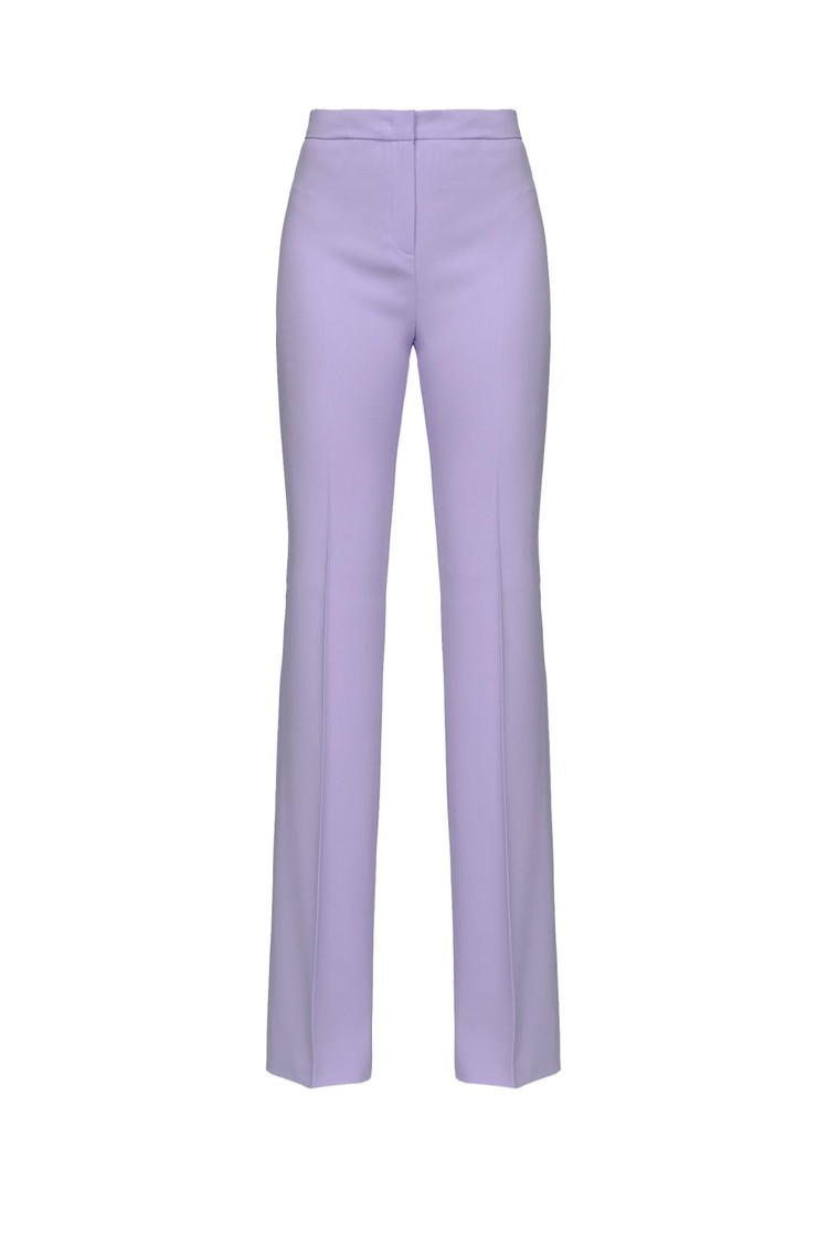 PINKO Stretch crepe flared trousers Purple 