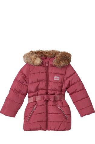 Prešita bunda s svetlečim pasom in odstranljivo kapuco