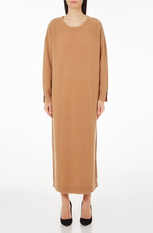 Relaxed fit pletena volnena obleka
