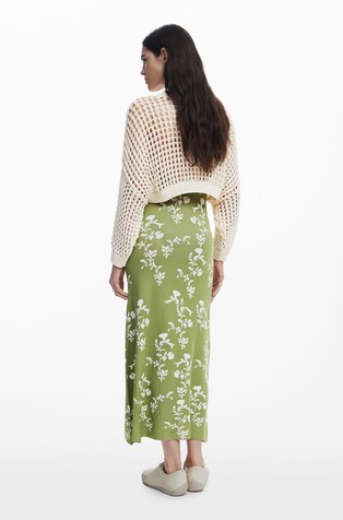 DESIGUAL 2-in-1 midi dress Green / Beige 6