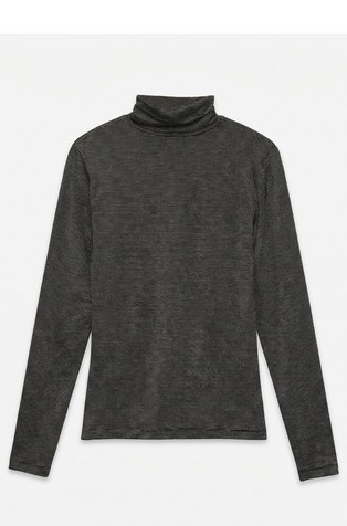 VMLAVA glitter stripe rollneck top