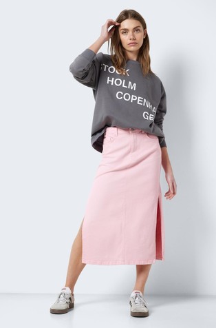 NOISY MAY NMKATH midi denim krilo Roza - Light Rose 4