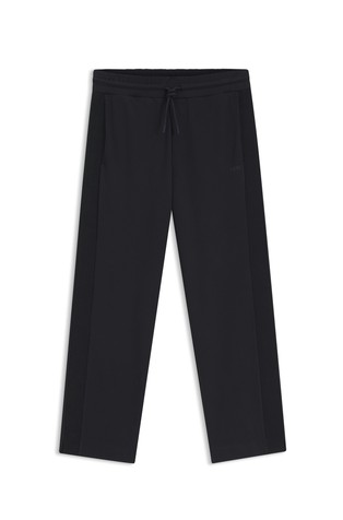 Jersey trousers with jacquard tape