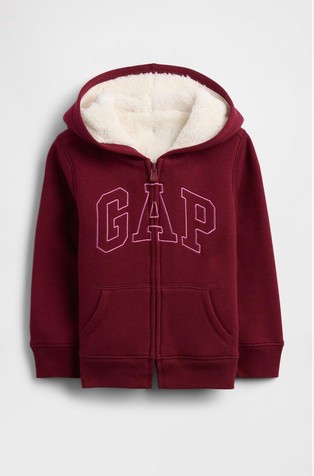 babyGap Logo Sherpa-Lined Hoodie