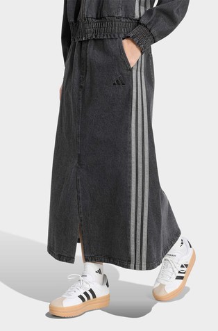 Stadium Washed Denim Loose Fit Skirt